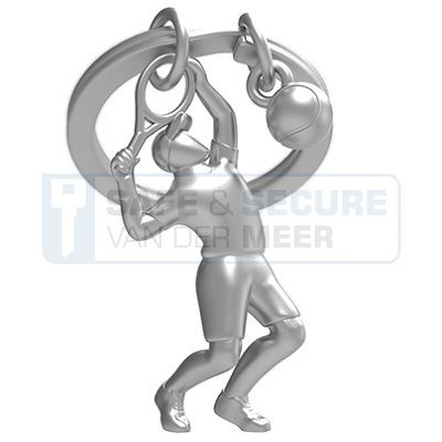 Metalmorphose sleutelhanger tennisser in zilverkleur, UITLOPEND ARTIKEL! 