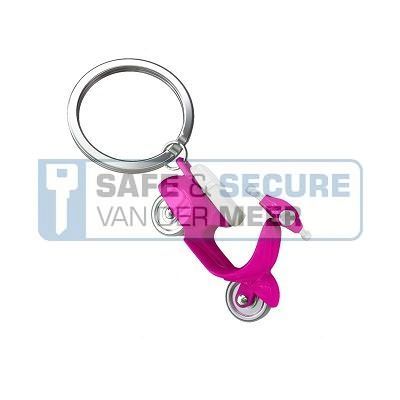 Metalmorphose sleutelhanger scooter in roze, UITLOPEND ARTIKEL! 